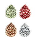 Set de 8 velas LED con forma de piña en colores surtidos, presentadas individualmente.