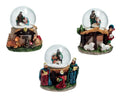 Conjunto de figuras del belén "Palla di Neve" de Brandani Gift Group, con detalles en cristal y poliresina, presentado.
