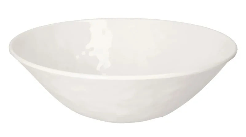 Ensaladera de melamina blanca de 27,5 cm de la colección Evergreen, con un diseño sutil y elegante.