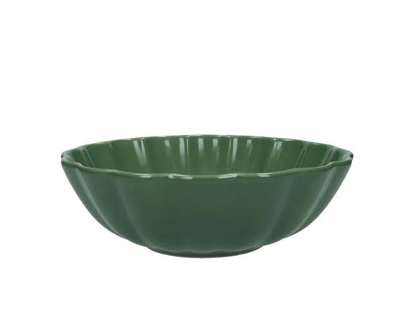 Ensaladera Calipso Menta, pieza de cerámica con acabado liso y color menta.