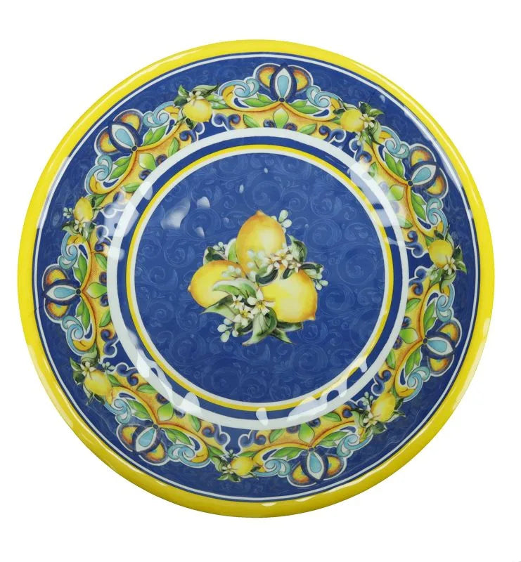 Ensaladera Citrus Blu de cerámica azul con 35 cm de diámetro.