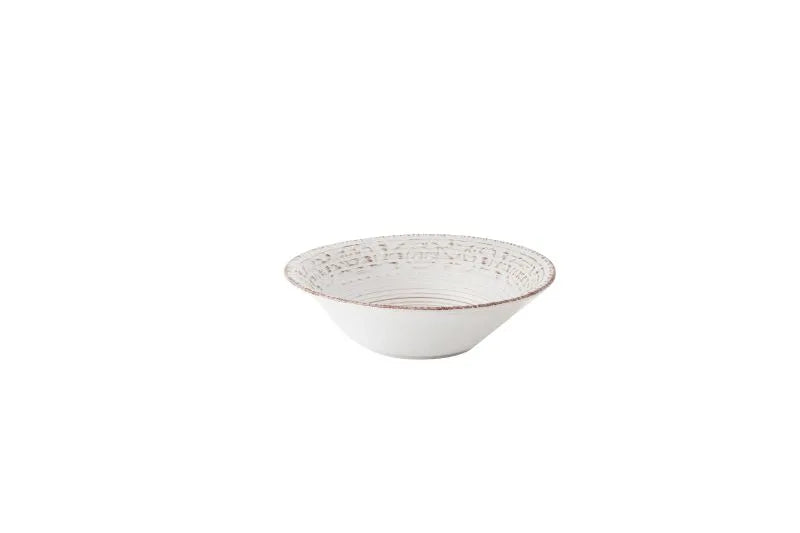 Ensaladera Serendipity de Brandani en stoneware blanco, con un diámetro de 24 cm.