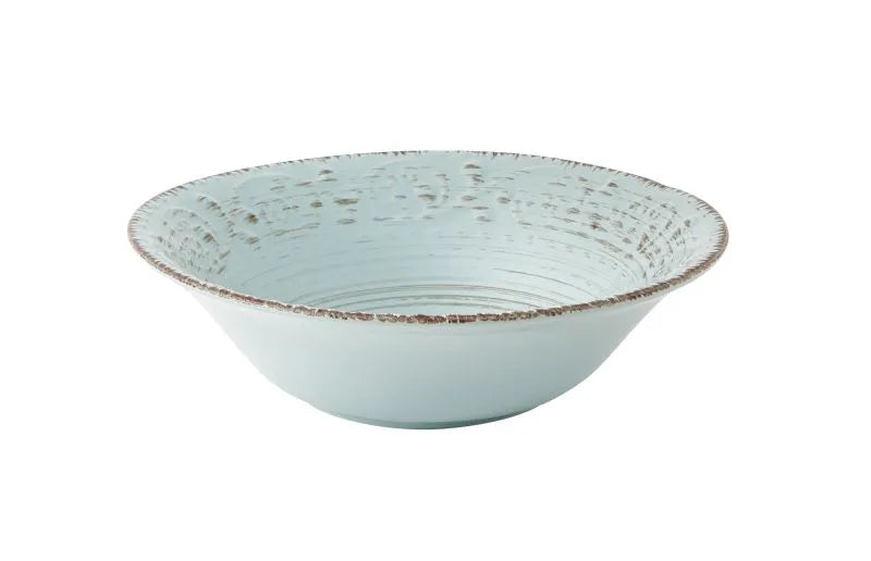 Ensaladera de cerámica turquesa, colección Serendipity, de 24 cm de diámetro.