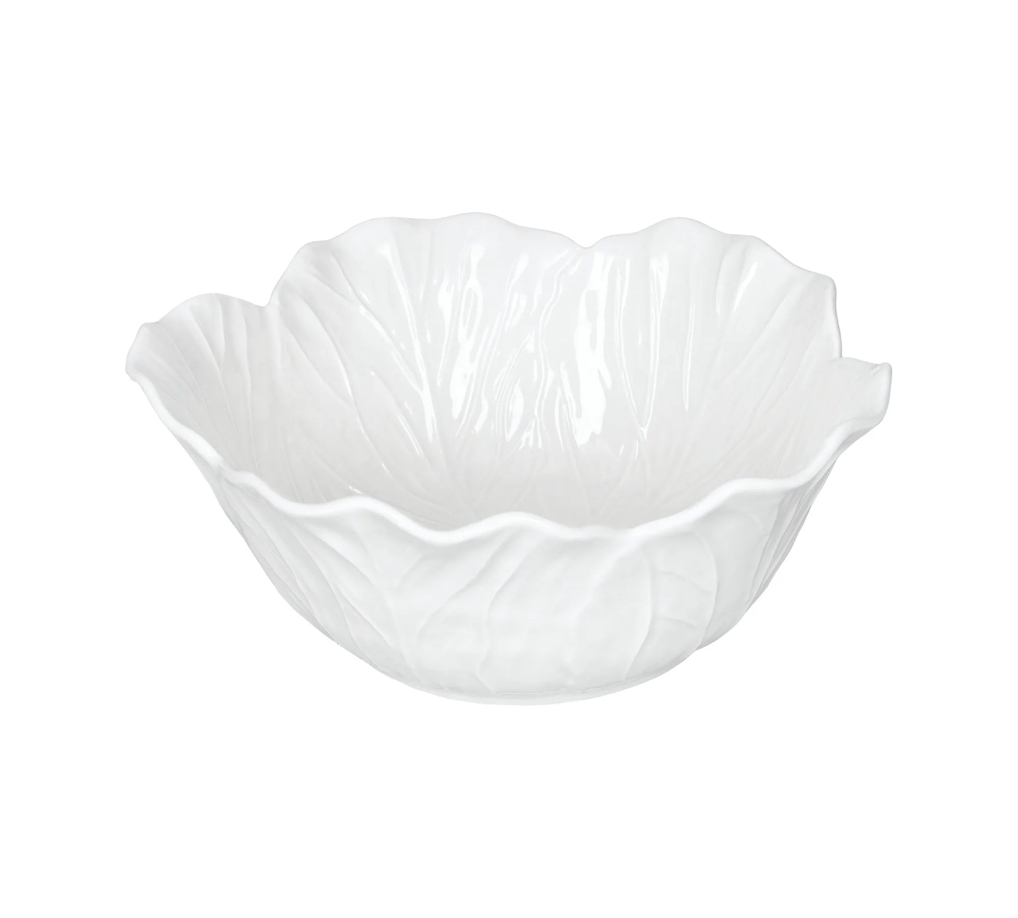 Ensaladera Vegan en color blanco, con 21 cm de diámetro y 8,5 cm de altura, presentada sobre un fondo neutro.