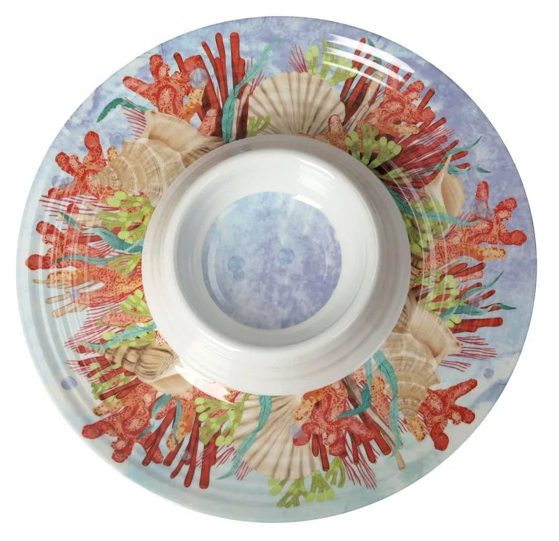 Entremesero Oceano de melamina, diseño náutico para servir aperitivos.