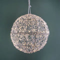 Esfera decorativa de 30 cm con 400 luces LED, ideal para la decoración navideña.