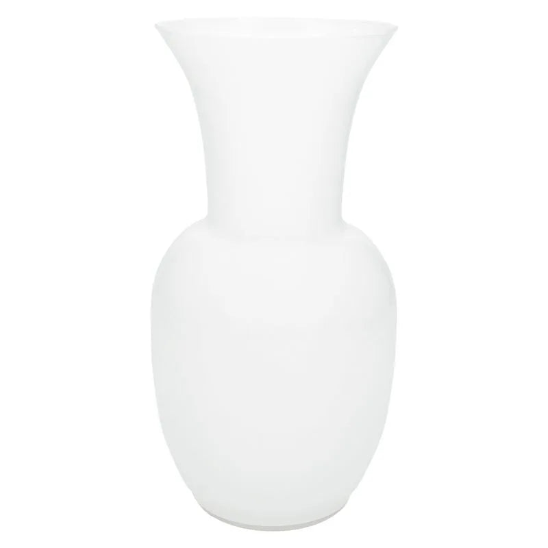 Florero Argo Bianco, jarrón de cerámica blanca con diseño italiano minimalista.