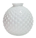 Florero Bolle blanco de cerámica con forma de burbuja, dimensiones 16x17 cm.