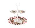 Fuente de pie Le Chicche con asa en color blanco, fabricada en metal, con el logo de Brandani.