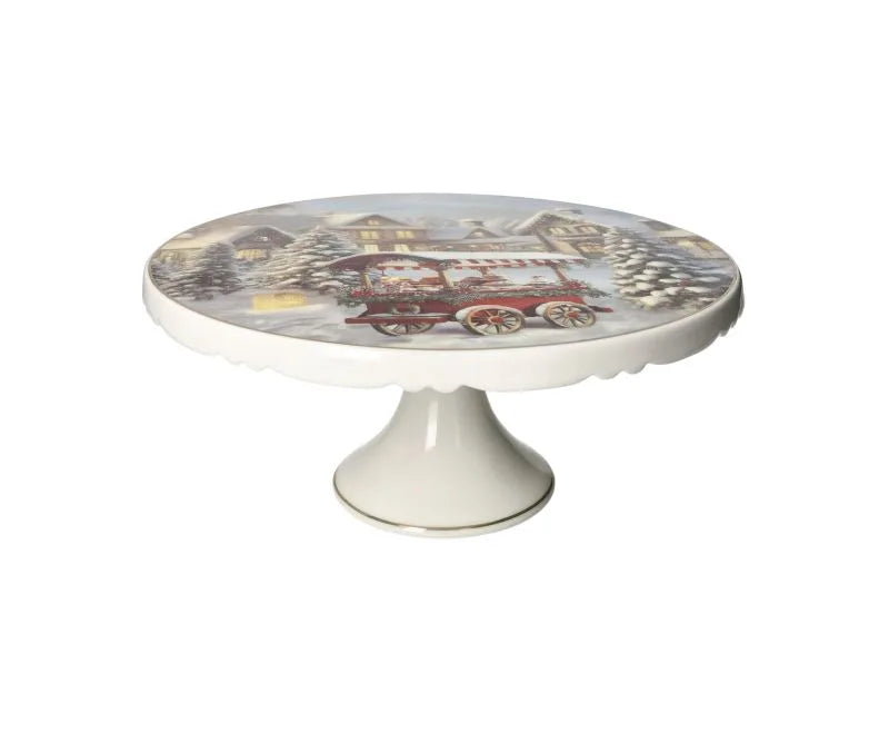 Fuente con pie Borgo Goloso de cerámica con diseño italiano.
