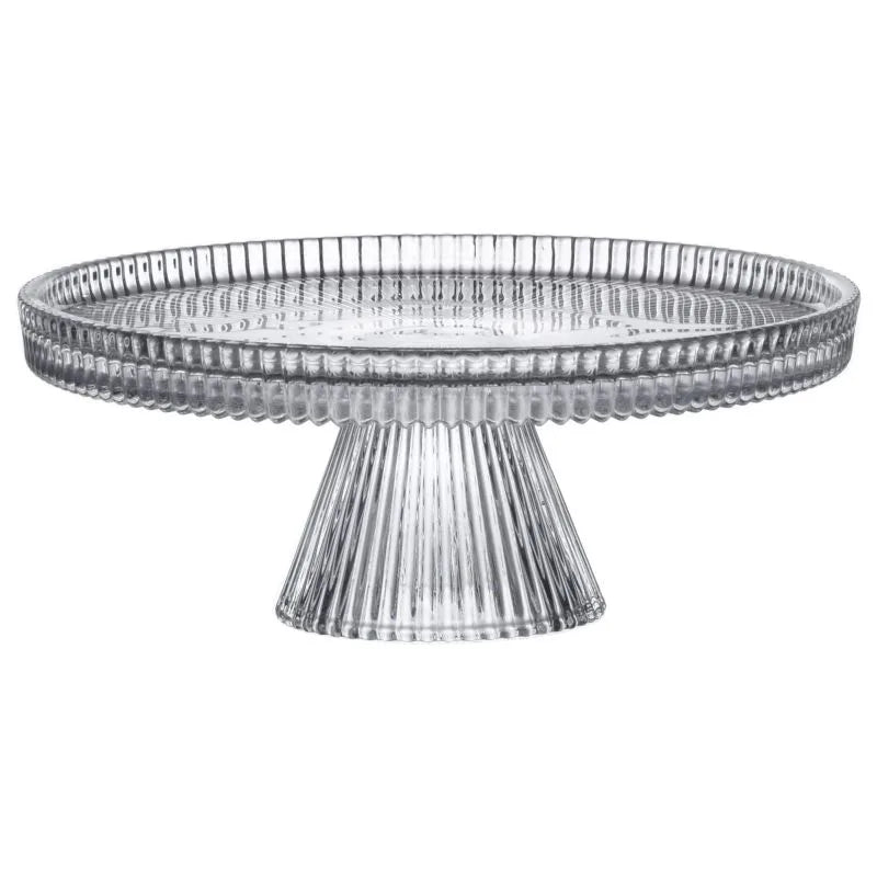 Fuente con pie Plissé transparente de 20 cm Brandani Gift Group.
