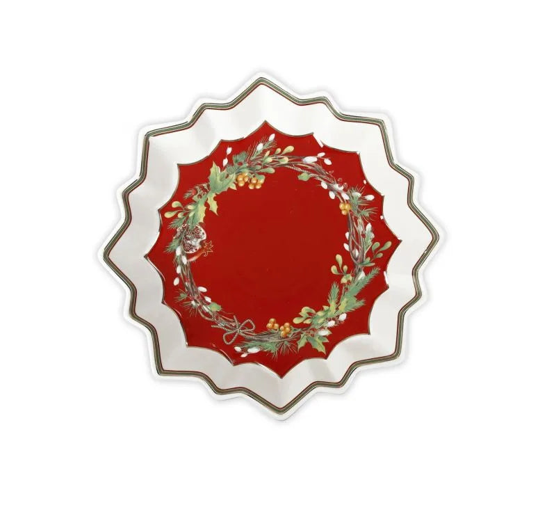 Fuente Estrella Carol de cerámica, con forma de estrella, diseño italiano.