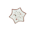 Fuente estrella 'Tempo di Festa' de Brandani, con dimensiones de 20.5 x 20.5 cm, ideal para la decoración de mesa navideña.