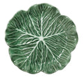 Fuente Brandani en forma de hoja, color verde, diámetro 26 cm.