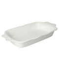 Fuente de horno Fiocco de 37,5 cm en porcelana blanca.