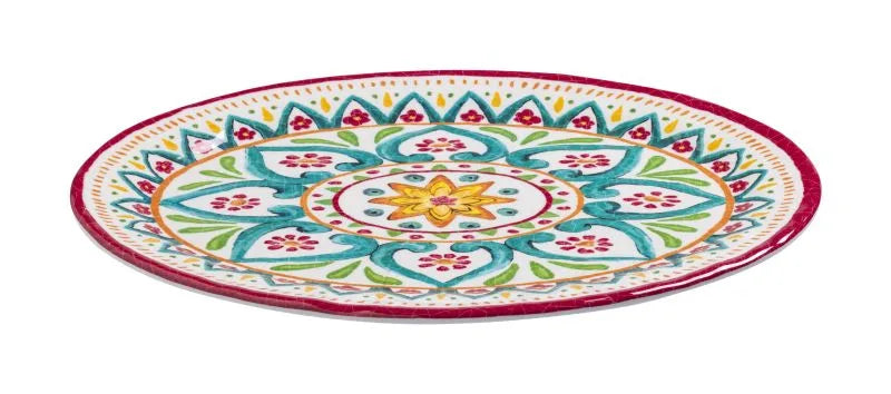 Fuente oval Maya de melamina de 35,5 cm con diseño italiano.