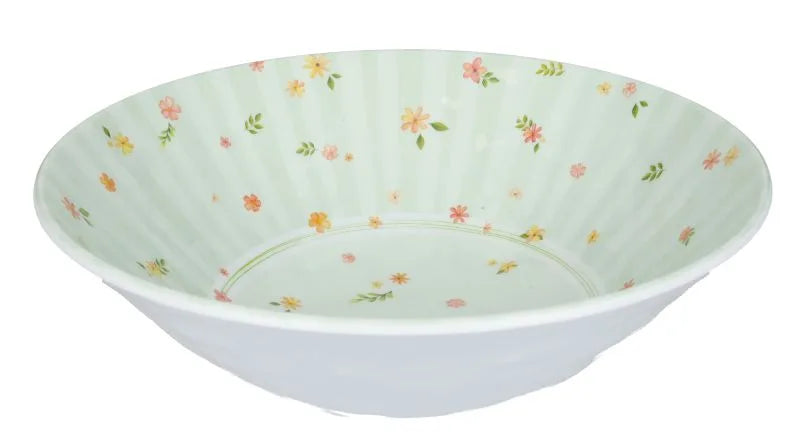 Fuente ovalada verde de melamina de 27,5 cm de la colección Polline.