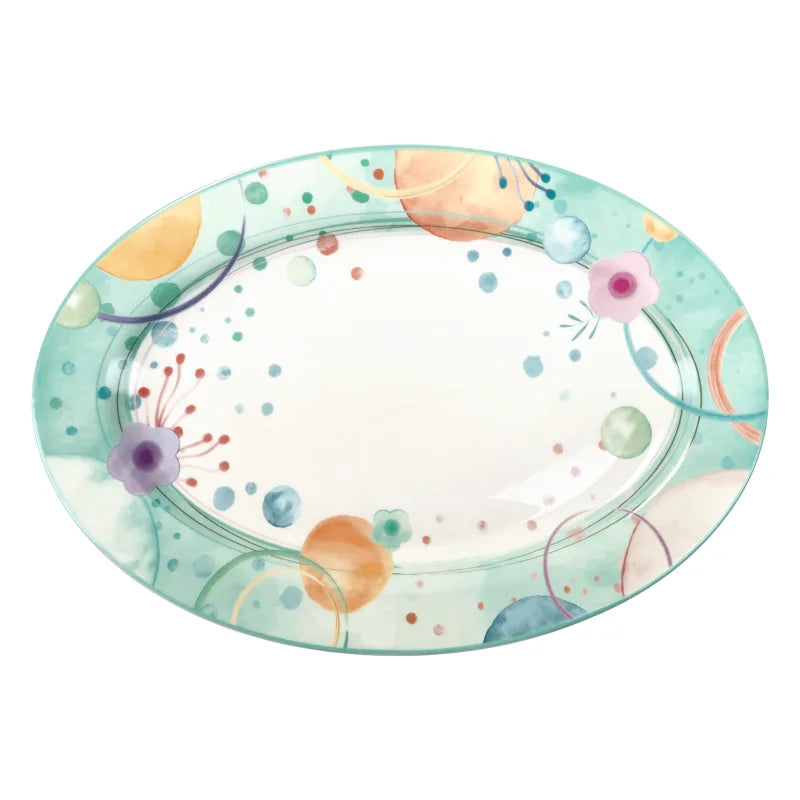 Fuente ovalada Bollicine de Brandani Gift Group, mide 35 x 24 cm.