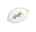Fuente ovalada Carol de 24,5 cm, blanca, con borde sutil.