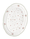 Fuente ovalada rosa de cerámica, 40 cm, de la colección Nonna Rosa de Brandani Gift Group.
