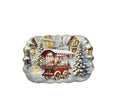 Fuente rectangular "Borgo Goloso" de Brandani, dimensiones 26 x 18 cm, vista superior.