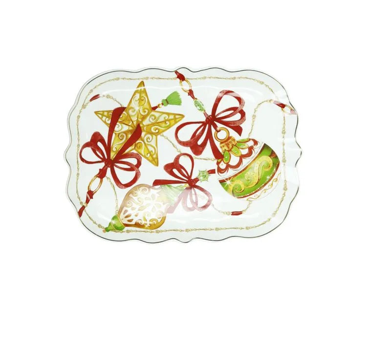 Fuente rectangular "Gioco di Luci" de Brandani, con dimensiones de 33 x 24.5 cm.