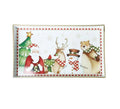 Fuente rectangular Racconti de Brandani, mide 34x19 cm, ideal para servir.