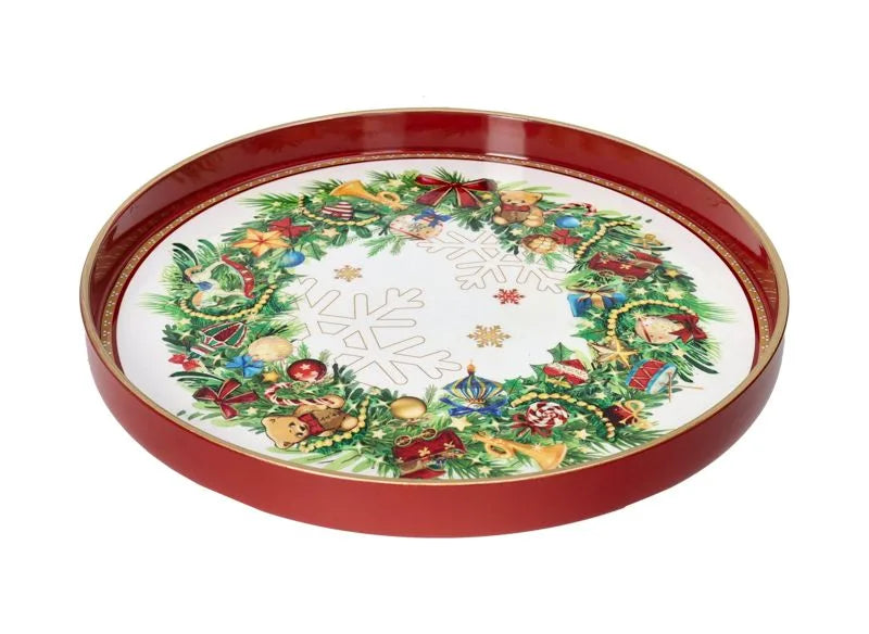 Fuente Redonda Christmas de Brandani, con un diseño festivo y detalles navideños.