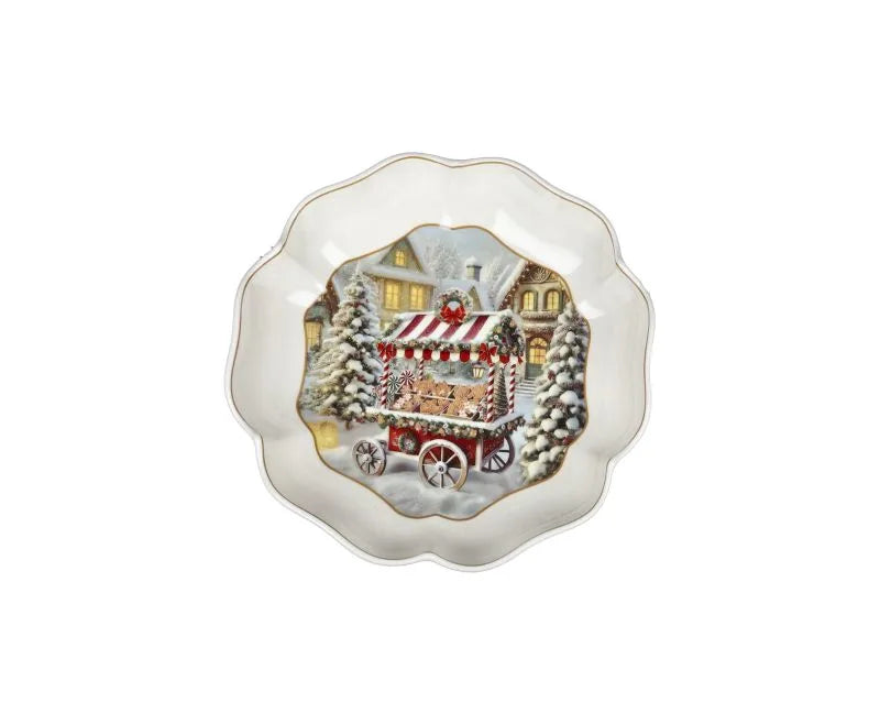 Fuente redonda honda de 24.5 cm de la colección Borgo Goloso con un diseño italiano.