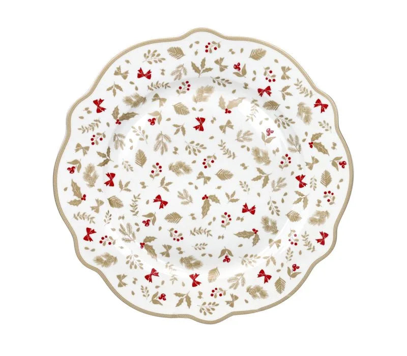 Fuente redonda Treschic de 31 cm, ideal como bandeja decorativa o para servir.