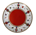 Fuente para tarta de 30 cm de porcelana roja, colección Lo Schiaccianoci de Brandani Gift Group.