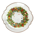 Fuente para tarta de cerámica con diseño navideño de la colección Christmas de Brandani.