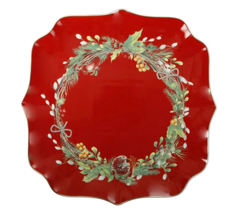 Fuente para tarta cuadrada Carol de Brandani, diseño italiano.