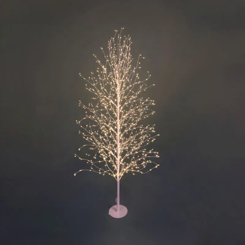 Árbol de Navidad Haya de 180 cm de altura con 1500 microLED integrados y base de 25 cm de diámetro.