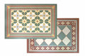 Set de 2 individuales de mesa "Le Cementine" con diseño inspirado en azulejos de cemento, sobre fondo blanco.