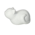 Lámpara de porcelana con forma de gato, con enchufe, estilo decorativo italiano.