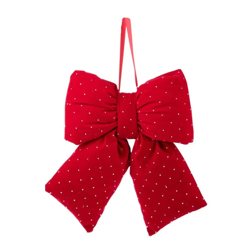 Lazo de terciopelo rojo de Brandani Gift Group, con dimensiones de 16,5 x 24,5 cm, presentado como elemento decorativo.