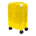 Maleta trolley de color amarillo, con detalles de diseño italiano.