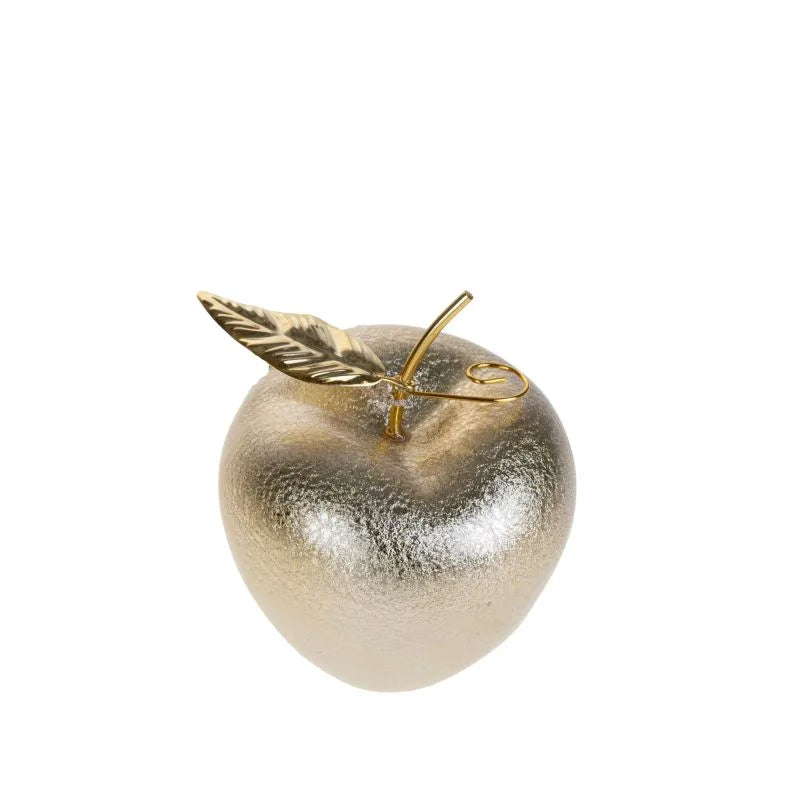 Manzana decorativa dorada de 11,5 cm, estilo Brandani Gift Group, para decoración navideña.