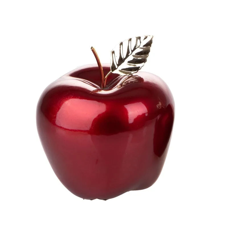 Manzana roja decorativa de 14 cm, fabricada por Brandani Gift Group.