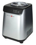 Máquina de helados eléctrica con capacidad de 1,2 litros y display LCD en color blanco.