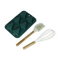 Set de moldes para galletas de árbol de Navidad con tabla y espátula, Brandani Gift Group.
