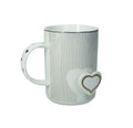 Taza "Amore Mio Righe" de cerámica con rayas, diseño italiano de Brandani.