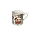 Taza de cerámica Borgo Goloso con diseño italiano en color blanco y detalles rojos.