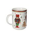 Taza Lo Schiaccianoci de porcelana New Bone China, con diseño navideño detallado, presentada sobre fondo neutro.