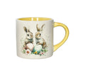 Taza Sweet Bunny Amarilla, pieza de cerámica con diseño de conejo.