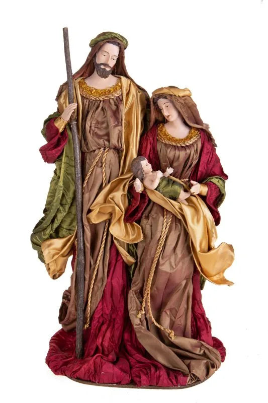 Figura Nacimiento Burdeos de 47 cm, con detalles en relieve y acabado cuidado, ideal para decoración navideña.
