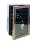 Nevera Cantina Brandani con compresor para 19 botellas, vista frontal.