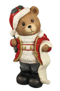 Figura decorativa de un oso de cerámica con un pergamino en sus manos, estilo Brandani.