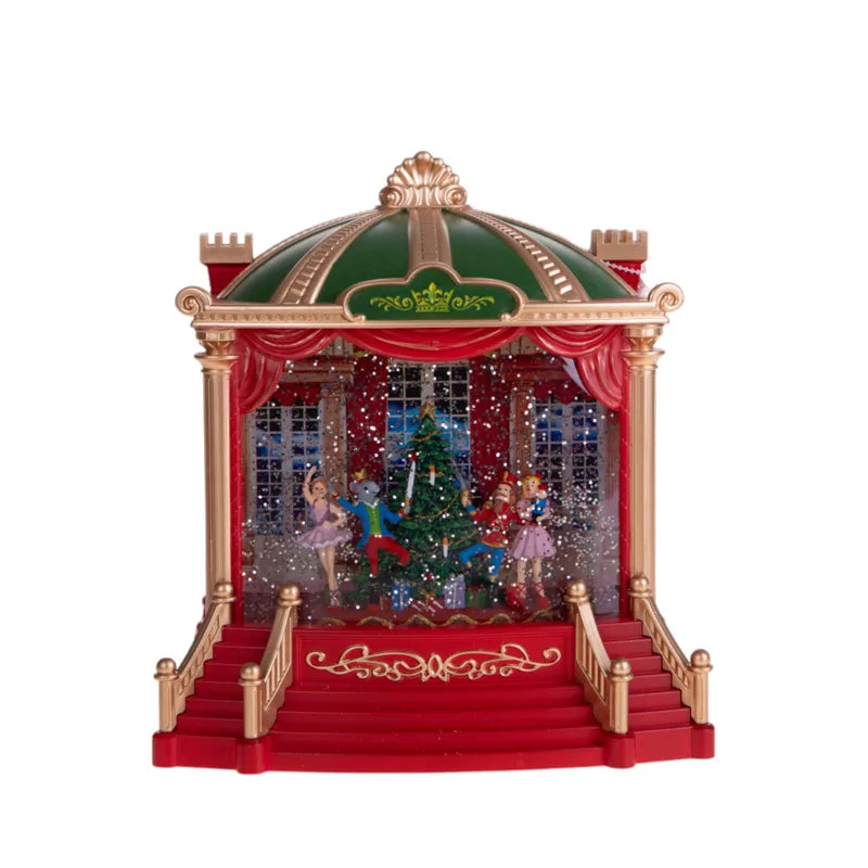 Belén navideño con luces LED, figuras en movimiento y sonido, de la marca Brandani Gift Group.
